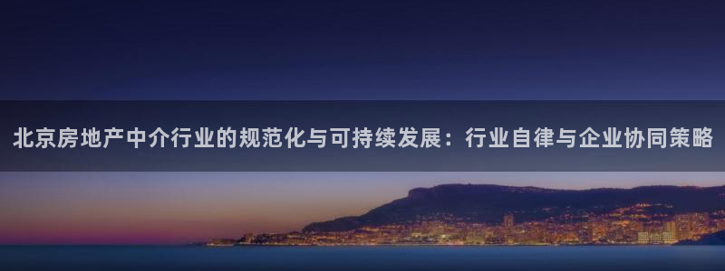 摩登7高阶：北京房地产中介行业的规范化与可持续发展：行业自律