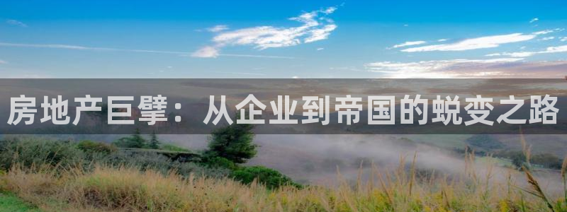 摩登7平台登陆：房地产巨擘：从企业到帝国的蜕变之路