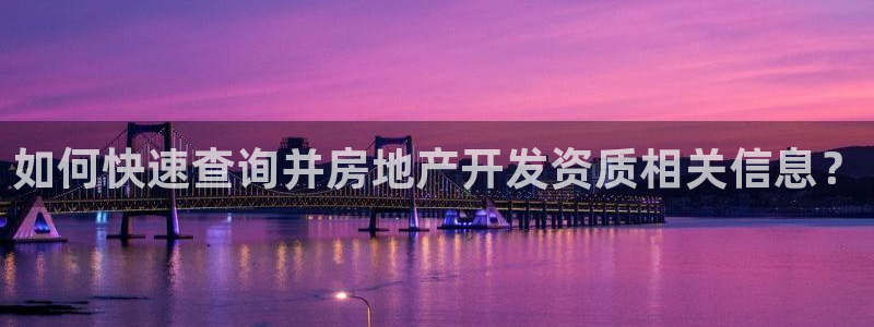 摩登7招商排名：如何快速查询并房地产开发资质相关信息？